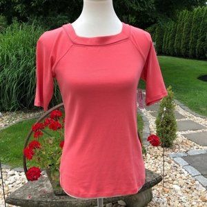 Short sleeve top with square neck